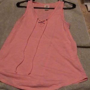 Large pink tank top